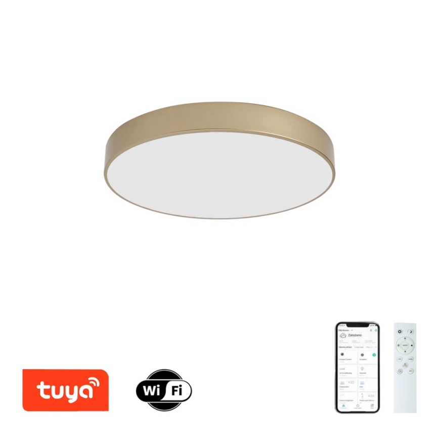 Brilagi - LED Stmívatelné stropní svítidlo POOL SMART LED/60W/230V 3000-6000K pr. 50 cm Wi-Fi Tuya zlatá + dálkové ovládání