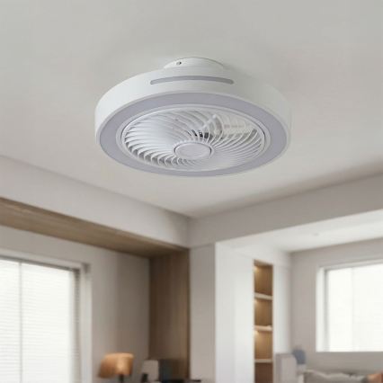 Brilagi - LED Stmívatelné stropní svítidlo s ventilátorem LED/38W/230V 3000-6500K pr. 46 cm bílá + dálkové ovládání