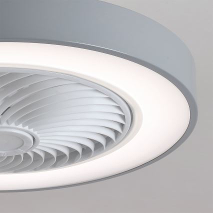 Brilagi - LED Stmívatelné stropní svítidlo s ventilátorem LED/38W/230V 3000-6500K 3000-6500K pr. 50 cm šedá + dálkové ovládání