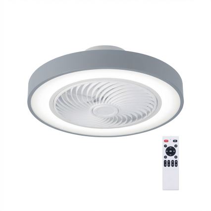 Brilagi - LED Stmívatelné stropní svítidlo s ventilátorem LED/38W/230V 3000-6500K 3000-6500K pr. 50 cm šedá + dálkové ovládání