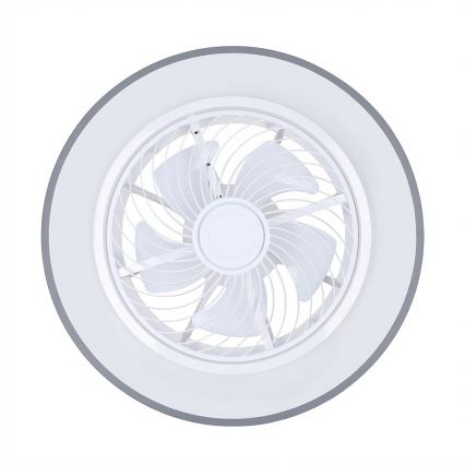 Brilagi - LED Stmívatelné stropní svítidlo s ventilátorem LED/38W/230V 3000-6500K 3000-6500K pr. 50 cm šedá + dálkové ovládání