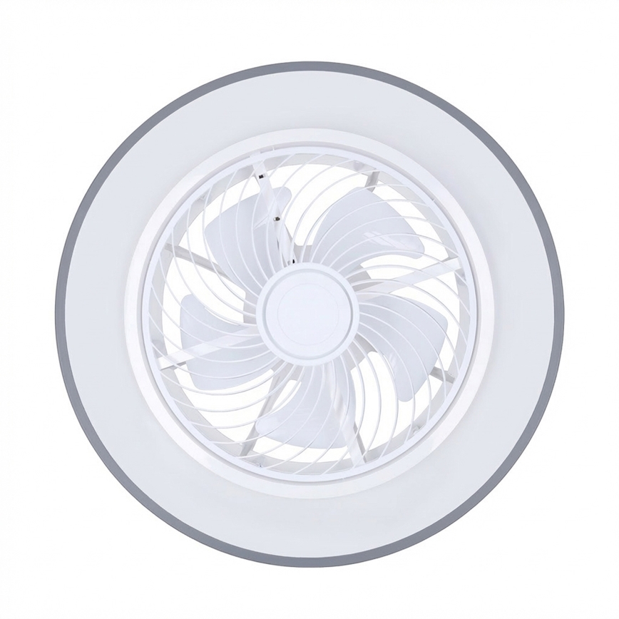 Brilagi - LED Stmívatelné stropní svítidlo s ventilátorem LED/38W/230V 3000-6500K 3000-6500K pr. 50 cm šedá + dálkové ovládání