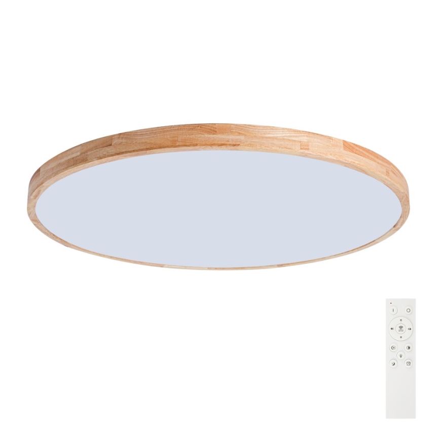 Brilagi - LED Stmívatelné stropní svítidlo WOODLINE LED/128W/230V 3000-6000K dub pr. 100 cm + dálkové ovládání