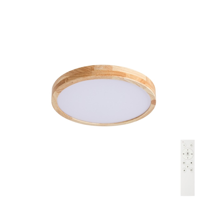 Brilagi - LED Stmívatelné stropní svítidlo WOODLINE LED/48W/230V 3000-6000K dub pr. 40 cm + dálkové ovládání