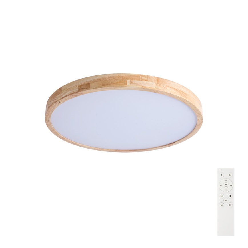 Brilagi - LED Stmívatelné stropní svítidlo WOODLINE LED/72W/230V 3000-6000K dub pr. 60 cm + dálkové ovládání