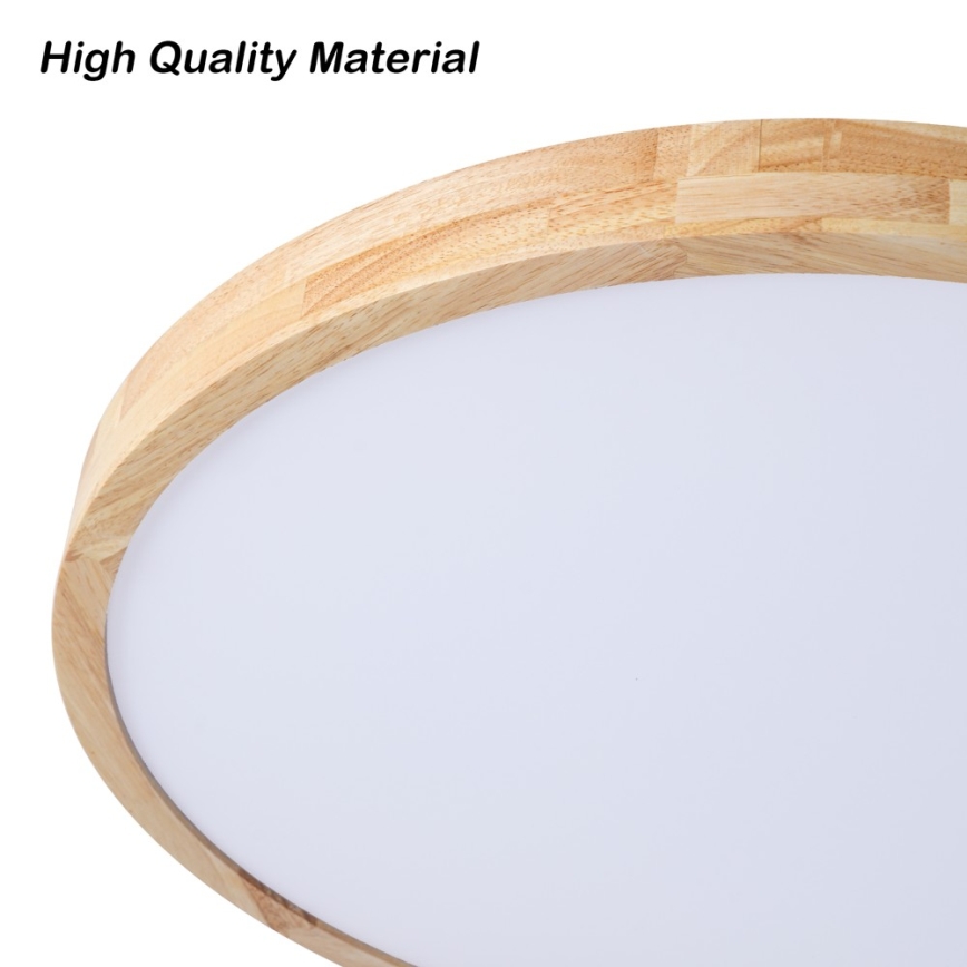 Brilagi - LED Stmívatelné stropní svítidlo WOODLINE LED/72W/230V 3000-6000K dub pr. 60 cm + dálkové ovládání