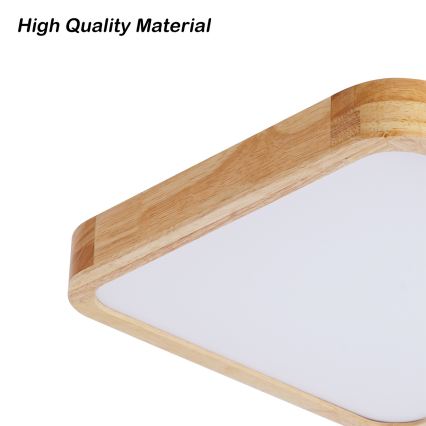 Brilagi - LED Stmívatelné stropní svítidlo WOODLINE SQUARE LED/48W/230V 3000-6000K dub 40x40 cm + dálkové ovládání