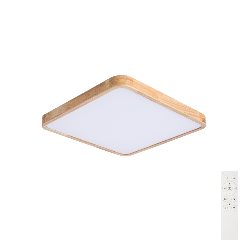 Brilagi - LED Stmívatelné stropní svítidlo WOODLINE SQUARE LED/80W/230V 3000-6000K dub 60x60 cm + dálkové ovládání