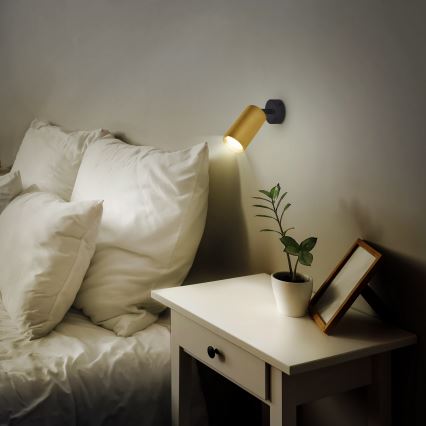 Brilagi - LED Stmívatelné bodové svítidlo SELE GOLDEN 1xGU10/6,5W/230V 2700-6500K černá/zlatá
