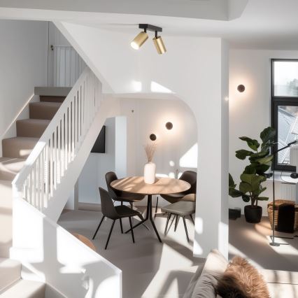Brilagi - LED Stmívatelné bodové svítidlo SELE GOLDEN 2xGU10/6,5W/230V 2700-6500K černá/zlatá