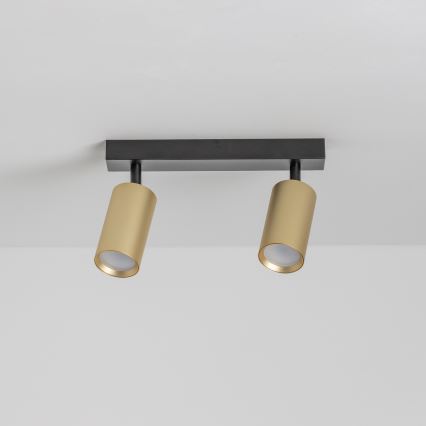 Brilagi - LED Stmívatelné bodové svítidlo SELE GOLDEN 2xGU10/6,5W/230V 2700-6500K černá/zlatá