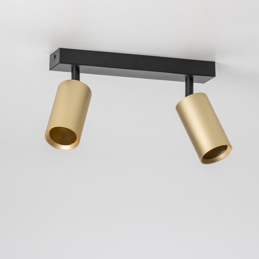 Brilagi - LED Stmívatelné bodové svítidlo SELE GOLDEN 2xGU10/6,5W/230V 2700-6500K černá/zlatá