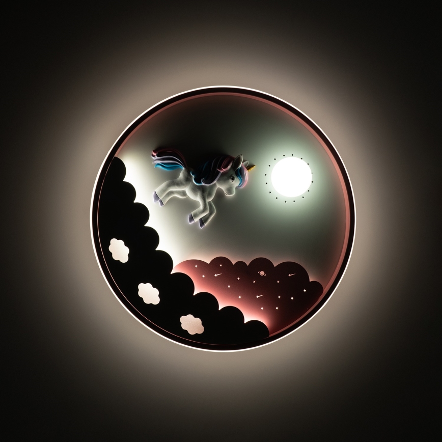 Brilagi - LED Stmívatelné dětské stropní svítidlo UNICORN LED/68W/230V 3000-6000K pr. 49 cm + dálkové ovládání