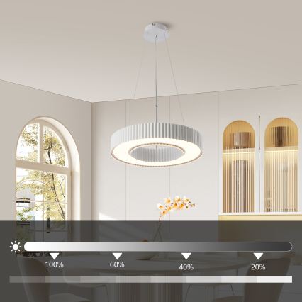 Brilagi - LED Stmívatelný lustr na lanku LUMIX LED/48W/230V 3000-6000K bílá pr. 50 cm + dálkové ovládání