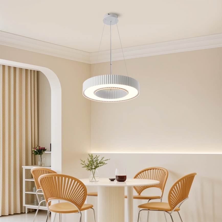 Brilagi - LED Stmívatelný lustr na lanku LUMIX LED/48W/230V 3000-6000K bílá pr. 50 cm + dálkové ovládání