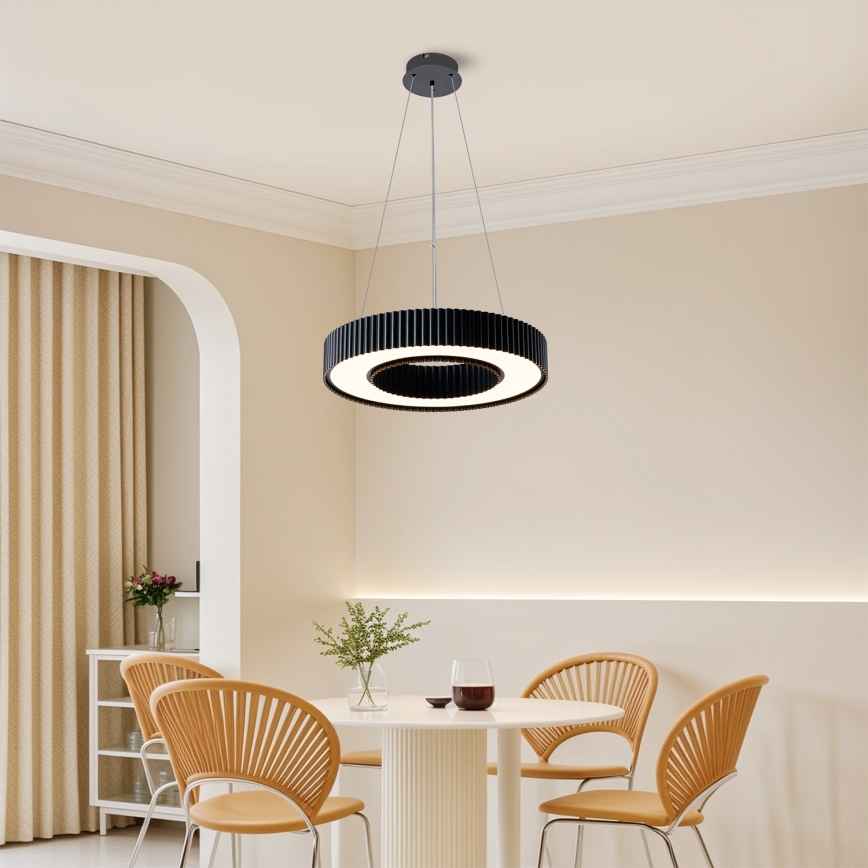 Brilagi - LED Stmívatelný lustr na lanku LUMIX LED/48W/230V 3000-6000K černá pr. 50 cm + dálkové ovládání
