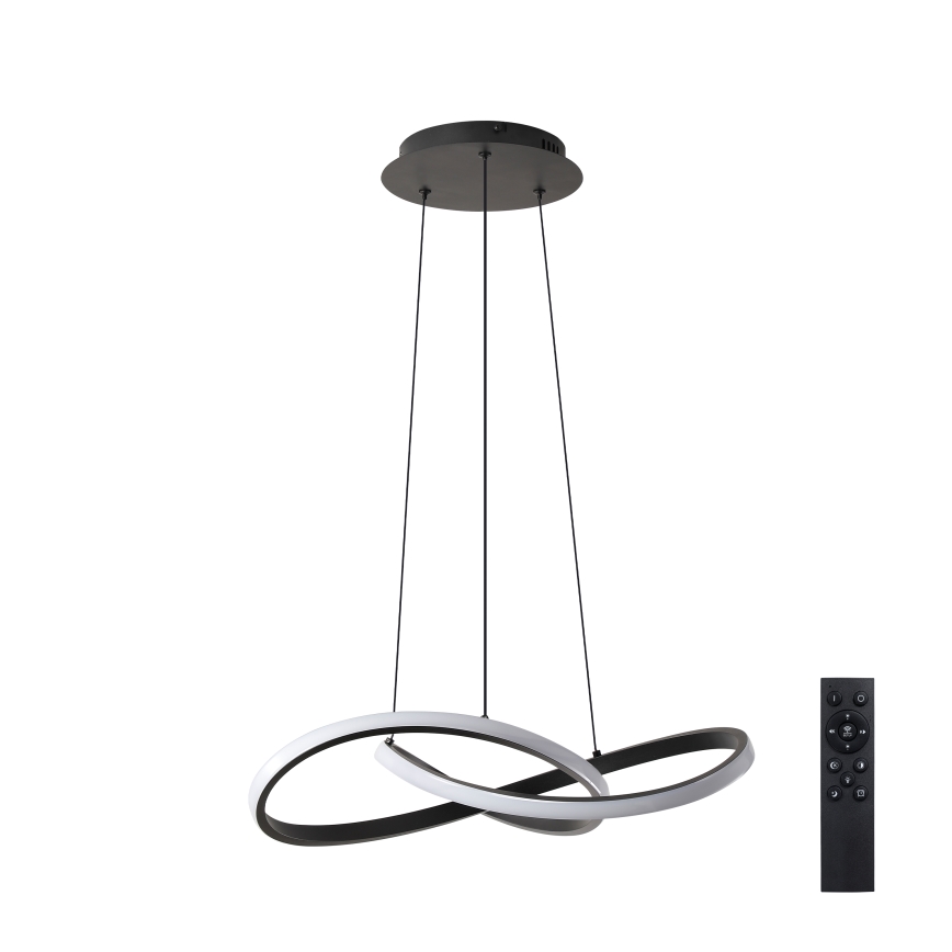 Brilagi - LED Stmívatelný lustr na lanku INFINITY LED/55W/230V 3000-6000K 50x50 cm černá + dálkové ovládání