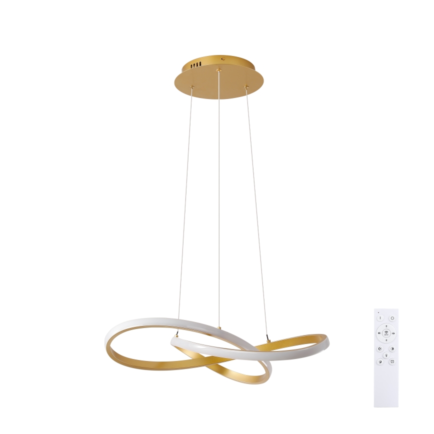Brilagi - LED Stmívatelný lustr na lanku INFINITY LED/55W/230V 3000-6000K 50x50 cm zlatá + dálkové ovládání