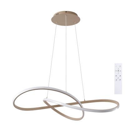 Brilagi - LED Stmívatelný lustr na lanku INFINITY LED/80W/230V 3000-6000K 80x80 cm béžová + dálkové ovládání