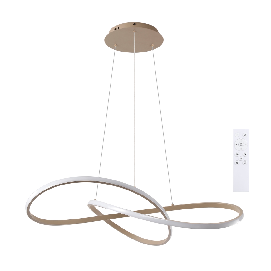Brilagi - LED Stmívatelný lustr na lanku INFINITY LED/80W/230V 3000-6000K 80x80 cm béžová + dálkové ovládání