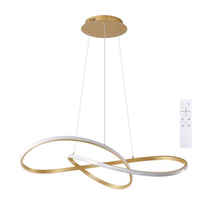 Brilagi - LED Stmívatelný lustr na lanku INFINITY LED/80W/230V 3000-6000K 80x80 cm zlatá + dálkové ovládání