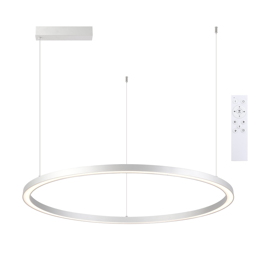 Brilagi - LED Stmívatelný lustr na lanku PORTOFINO LED/60W/230V 3000-6000K pr. 80 cm stříbrná + dálkové ovládání