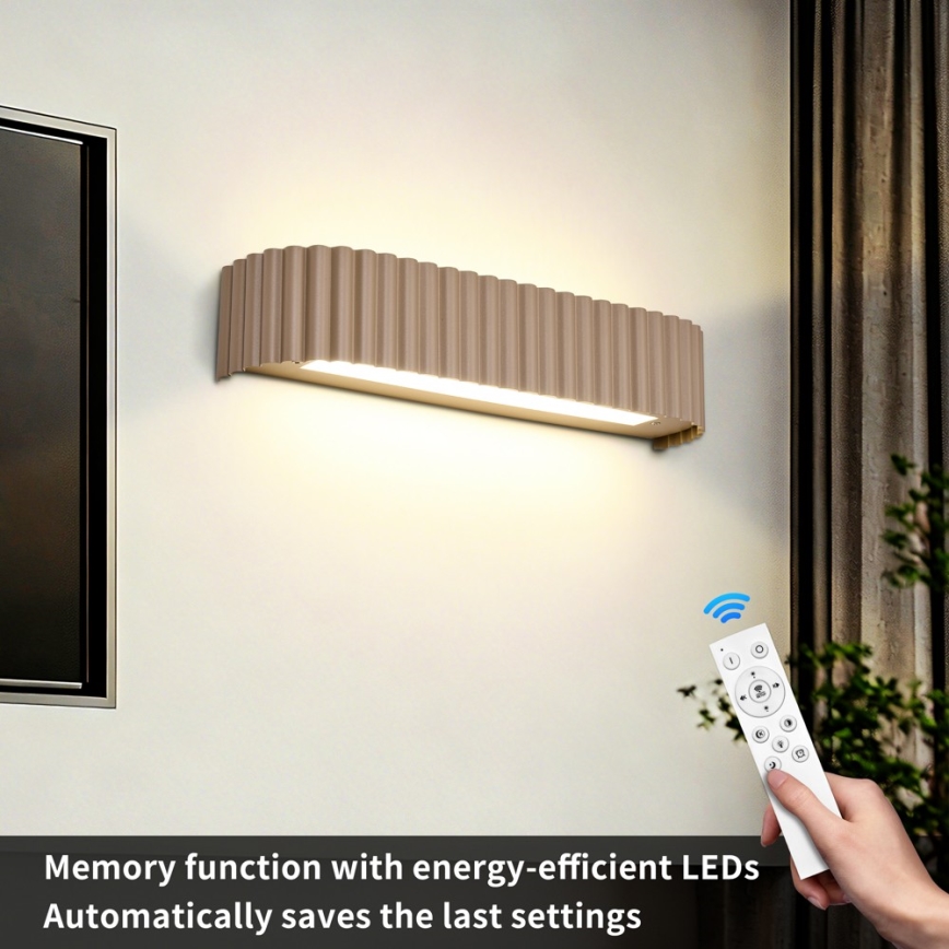 BRILAGI - LED Stmívatelné nástěnné svítidlo FALCON MODERN LED/14W/230V 3000-6000K 40 cm béžová + dálkové ovládání