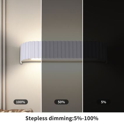 Brilagi - LED Stmívatelné nástěnné svítidlo FALCON MODERN LED/14W/230V 3000-6000K 40 cm bílá + dálkové ovládání