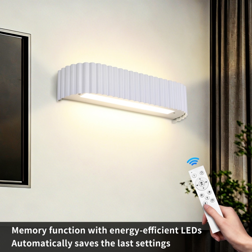 Brilagi - LED Stmívatelné nástěnné svítidlo FALCON MODERN LED/14W/230V 3000-6000K 40 cm bílá + dálkové ovládání