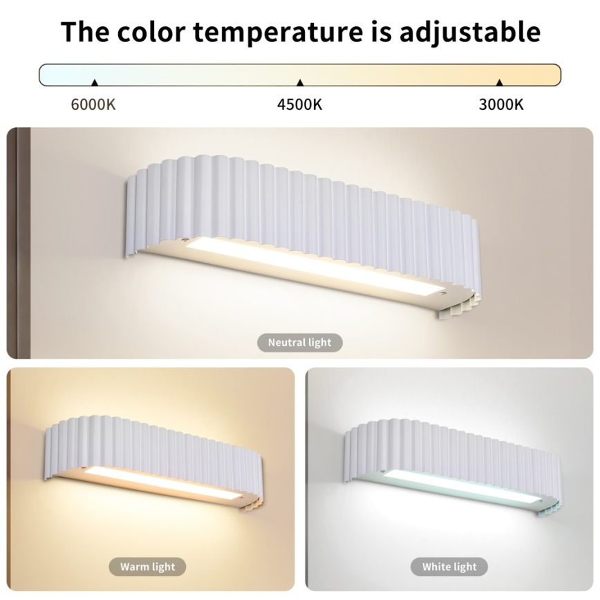 Brilagi - LED Stmívatelné nástěnné svítidlo FALCON MODERN LED/14W/230V 3000-6000K 40 cm bílá + dálkové ovládání