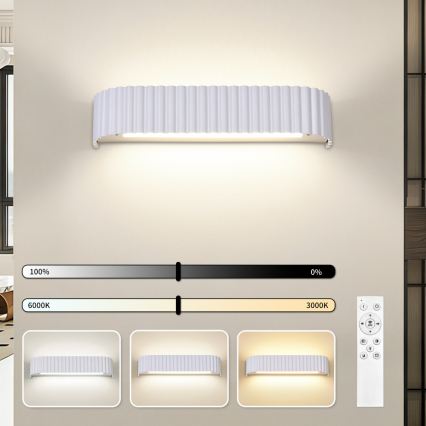 Brilagi - LED Stmívatelné nástěnné svítidlo FALCON MODERN LED/14W/230V 3000-6000K 40 cm bílá + dálkové ovládání