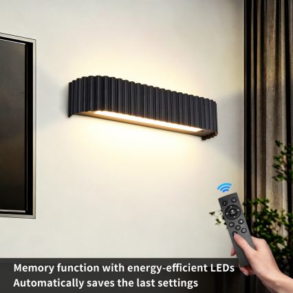 Brilagi - LED Stmívatelné nástěnné svítidlo FALCON MODERN LED/14W/230V 3000-6000K 40 cm černá + dálkové ovládání