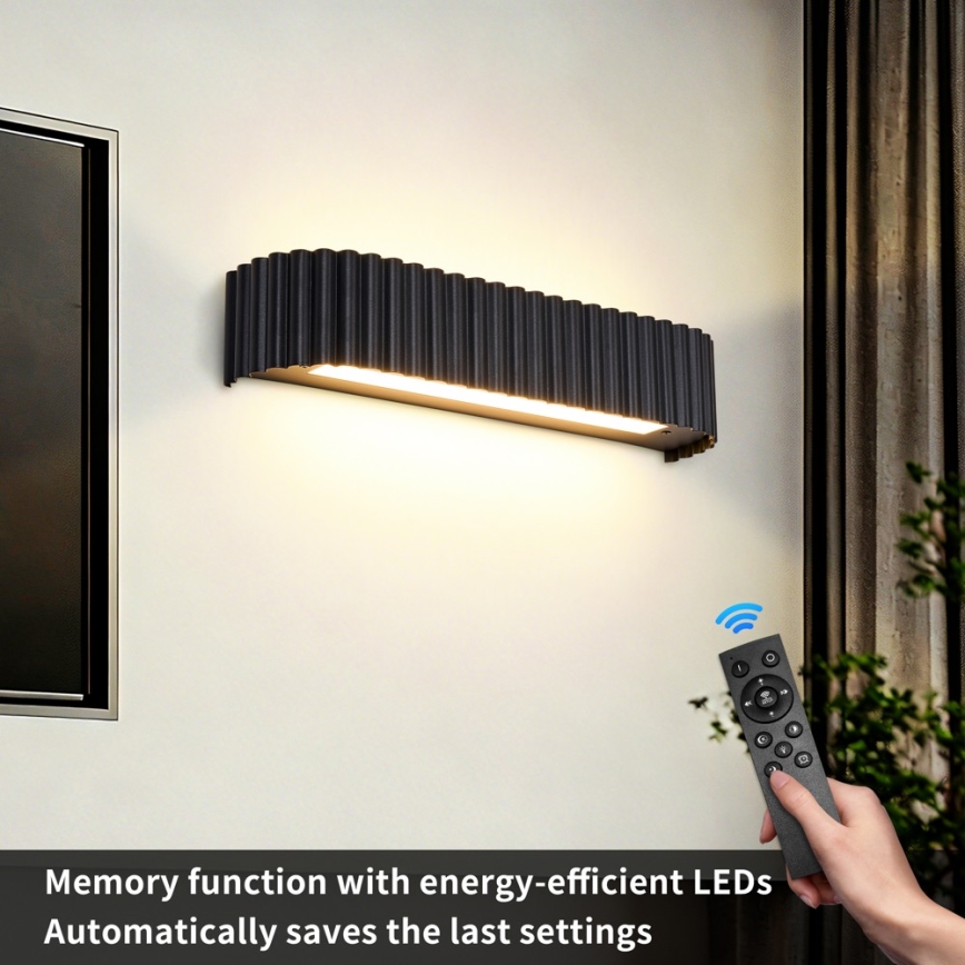 Brilagi - LED Stmívatelné nástěnné svítidlo FALCON MODERN LED/14W/230V 3000-6000K 40 cm černá + dálkové ovládání