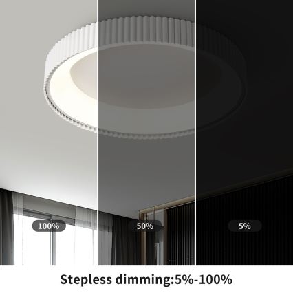 Brilagi - LED Stmívatelné stropní svítidlo FALCON MODERN LED/54W/230V 3000-6000K 60 cm bílá + dálkové ovládání