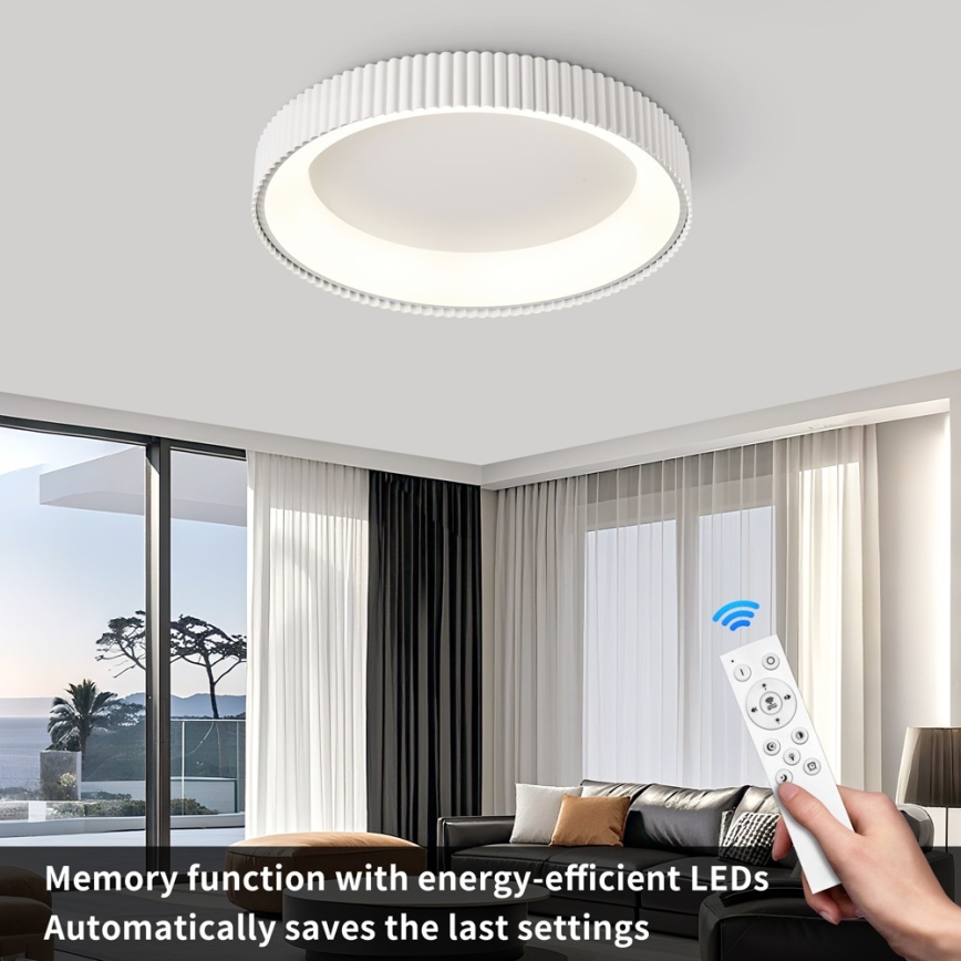 Brilagi - LED Stmívatelné stropní svítidlo FALCON MODERN LED/54W/230V 3000-6000K 60 cm bílá + dálkové ovládání