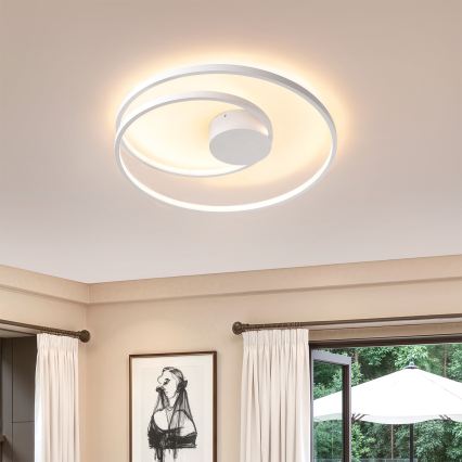 Brilagi - LED Stmívatelné stropní svítidlo TWISTER LED/48W/230V 3000-6000K pr. 50 cm bílá + dálkové ovládání