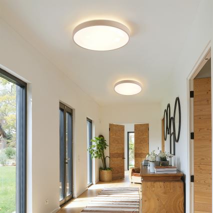 Brilagi - LED Stmívatelné stropní svítidlo GLASS POOL DOUBLE LED/48W/230V 3000-6000K 40 cm béžová + dálkové ovládání