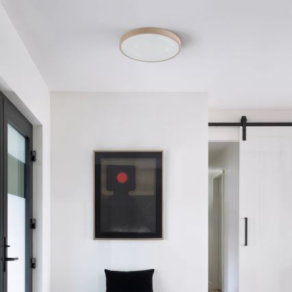 Brilagi - LED Stmívatelné stropní svítidlo GLASS POOL DOUBLE LED/48W/230V 3000-6000K 40 cm béžová + dálkové ovládání