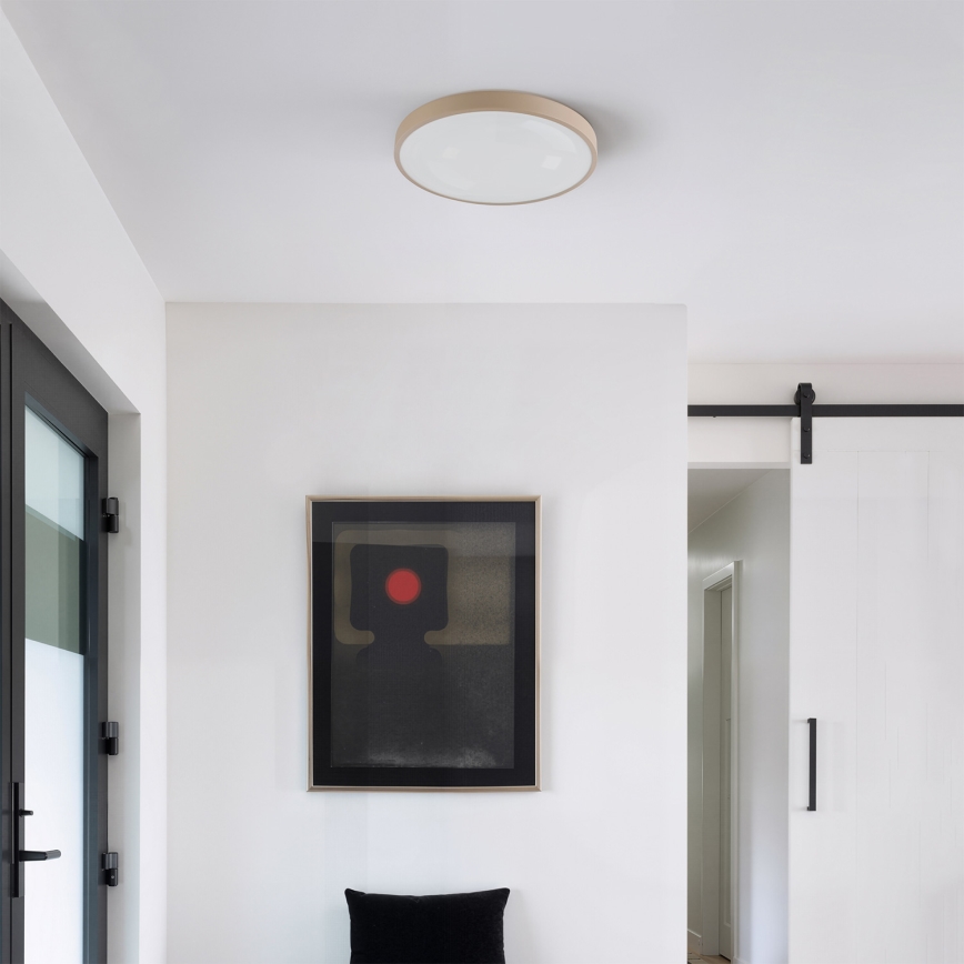 Brilagi - LED Stmívatelné stropní svítidlo GLASS POOL DOUBLE LED/48W/230V 3000-6000K 40 cm béžová + dálkové ovládání