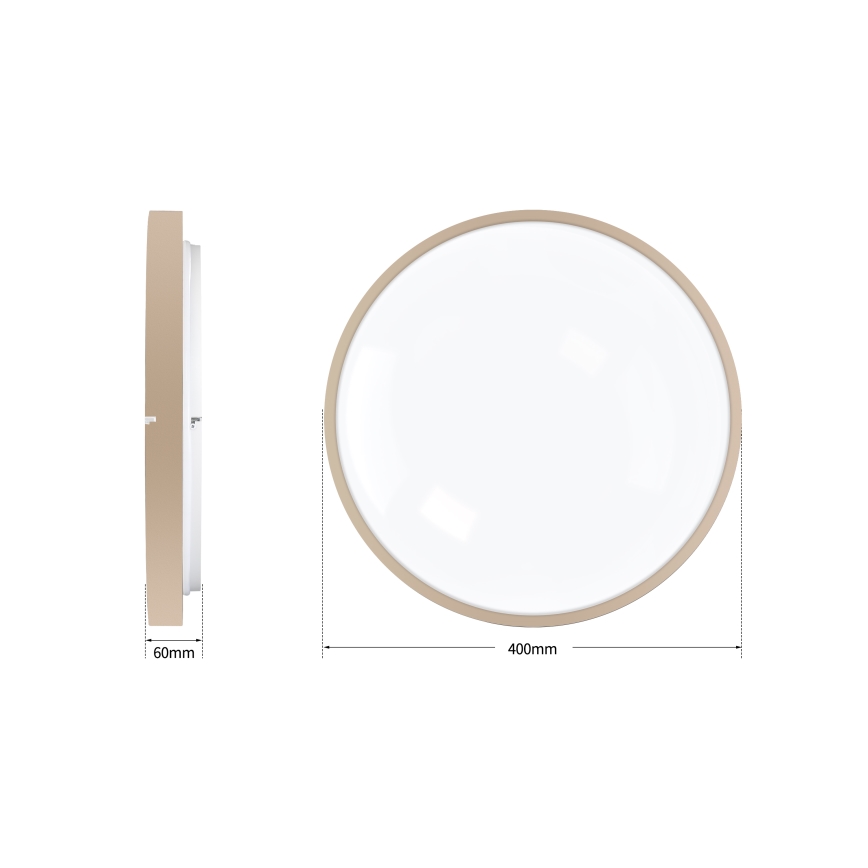 Brilagi - LED Stmívatelné stropní svítidlo GLASS POOL DOUBLE LED/48W/230V 3000-6000K 40 cm béžová + dálkové ovládání