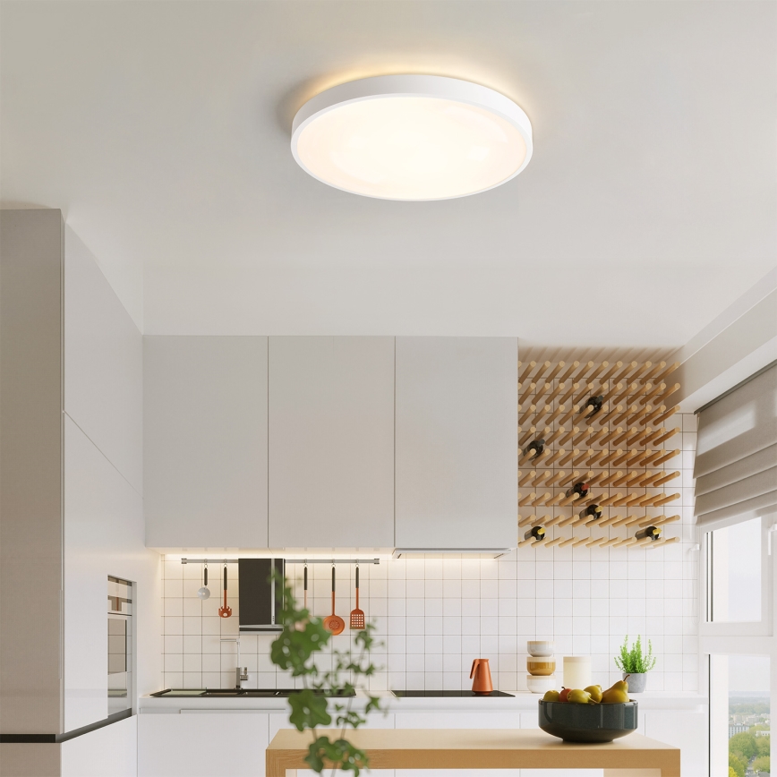 Brilagi - LED Stmívatelné stropní svítidlo GLASS POOL DOUBLE LED/48W/230V 3000-6000K 40 cm bílá + dálkové ovládání