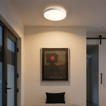 Brilagi - LED Stmívatelné stropní svítidlo GLASS POOL DOUBLE LED/48W/230V 3000-6000K 40 cm bílá + dálkové ovládání