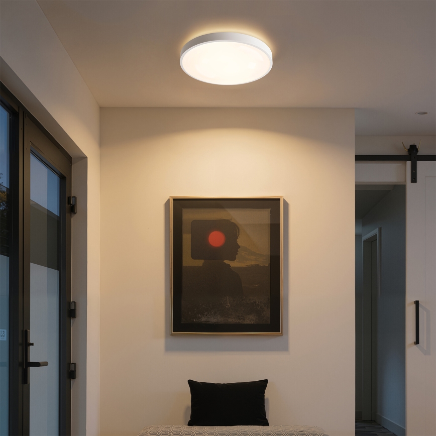 Brilagi - LED Stmívatelné stropní svítidlo GLASS POOL DOUBLE LED/48W/230V 3000-6000K 40 cm bílá + dálkové ovládání