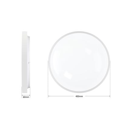 Brilagi - LED Stmívatelné stropní svítidlo GLASS POOL DOUBLE LED/48W/230V 3000-6000K 40 cm bílá + dálkové ovládání