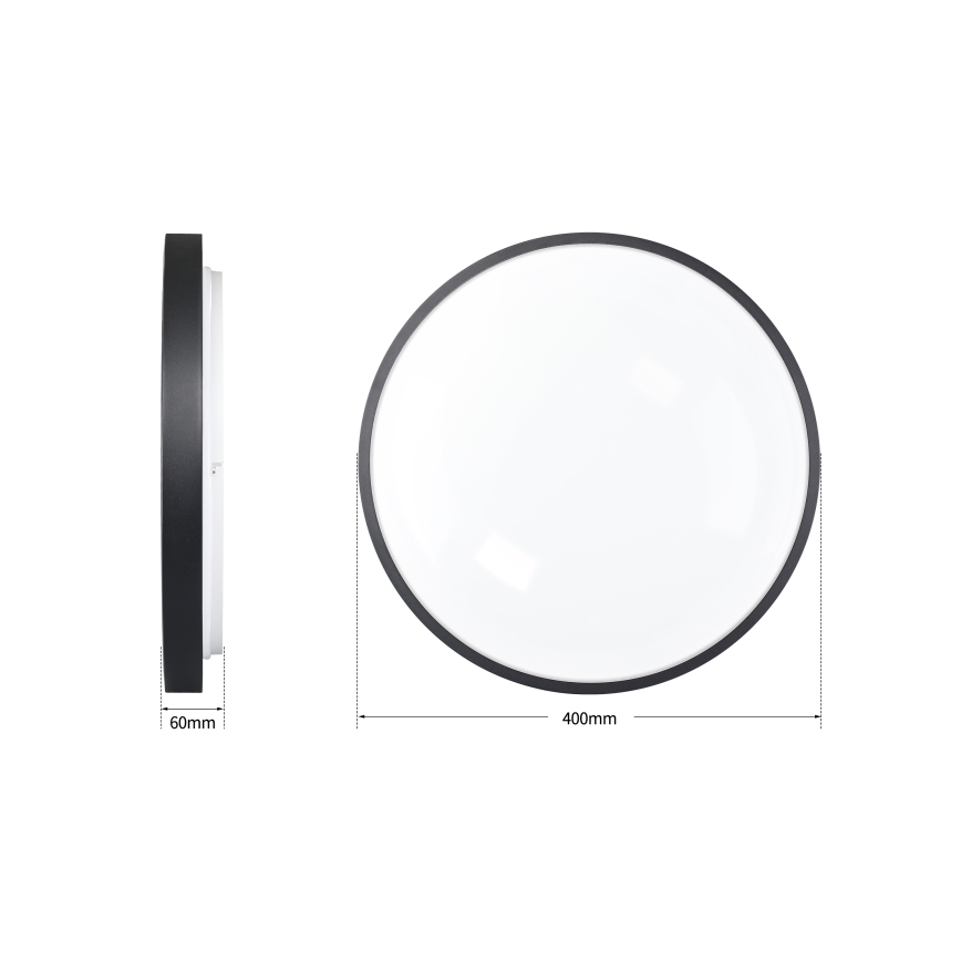 Brilagi - LED Stmívatelné stropní svítidlo GLASS POOL DOUBLE LED/48W/230V 3000-6000K 40 cm černá + dálkové ovládání