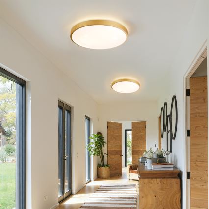 Brilagi - LED Stmívatelné stropní svítidlo GLASS POOL DOUBLE LED/48W/230V 3000-6000K 40 cm zlatá + dálkové ovládání