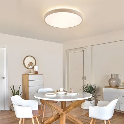 Brilagi - LED Stmívatelné stropní svítidlo GLASS POOL DOUBLE LED/60W/230V 3000-6000K 50 cm béžová + dálkové ovládání