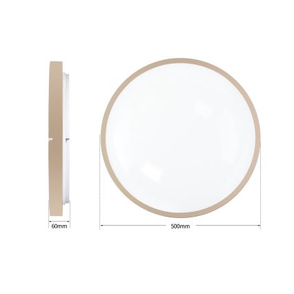 Brilagi - LED Stmívatelné stropní svítidlo GLASS POOL DOUBLE LED/60W/230V 3000-6000K 50 cm béžová + dálkové ovládání