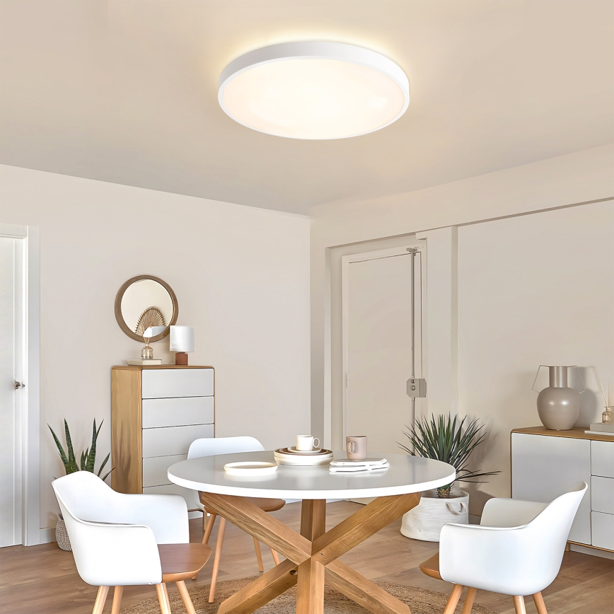 Brilagi - LED Stmívatelné stropní svítidlo GLASS POOL DOUBLE LED/60W/230V 3000-6000K 50 cm bílá + dálkové ovládání