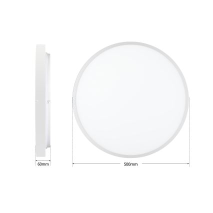 Brilagi - LED Stmívatelné stropní svítidlo GLASS POOL DOUBLE LED/60W/230V 3000-6000K 50 cm bílá + dálkové ovládání